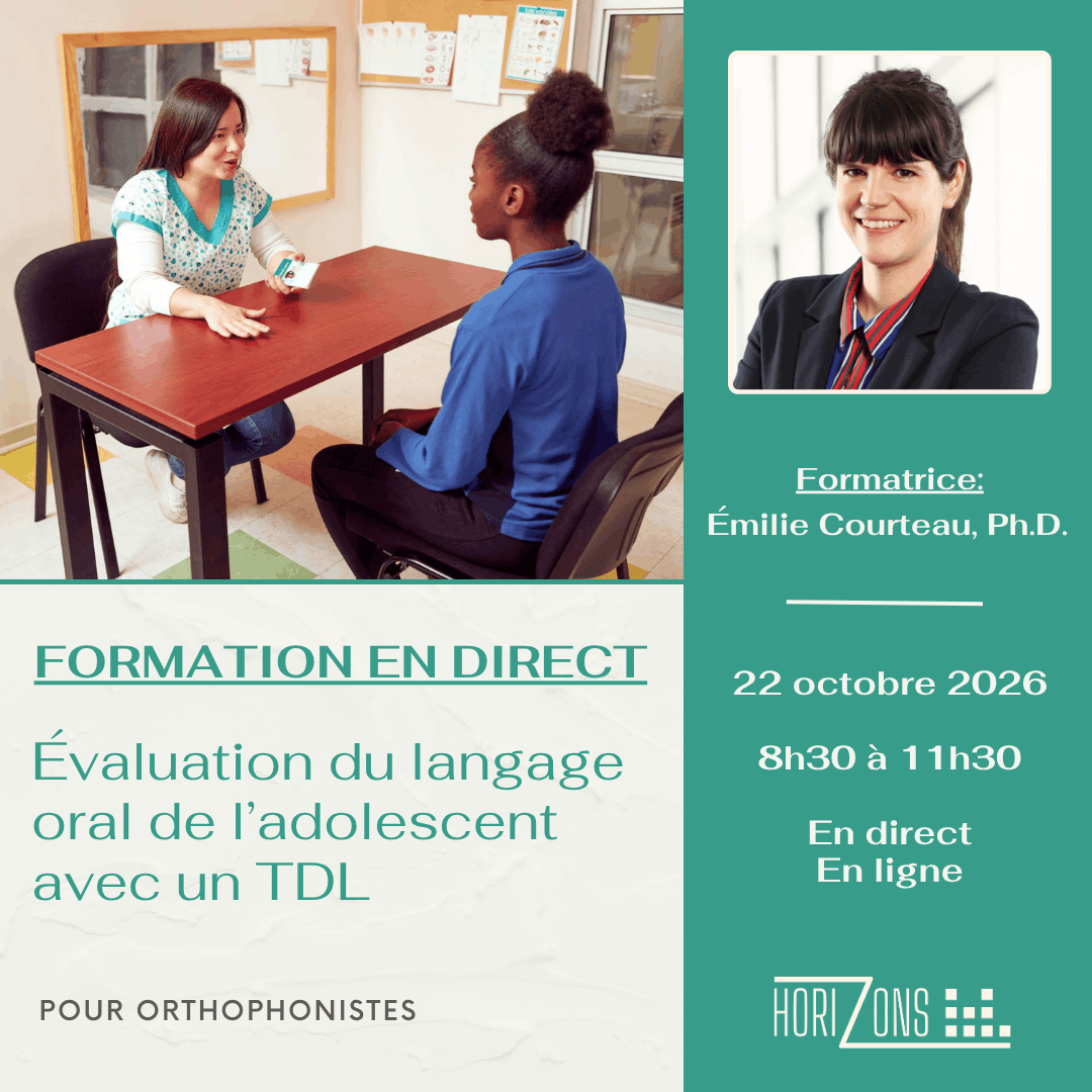 Formation Évaluation du langage oral de l’adolescent avec un TDL